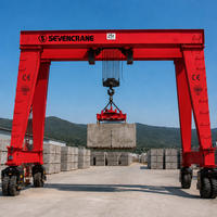 Grue RTG certifiée CE de 30 tonnes avec télécommande sans fil et moteur et roulements pour la manutention de matériaux en extérieur et le chargement de conteneurs