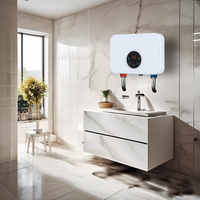 Chauffe-eau électrique instantané sous évier à affichage numérique 220-240V 5.5KW, réglage précis de la température pour cuisine et douche