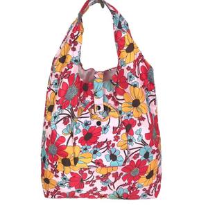 Sac à provisions pliable réutilisable en polyester écologique de promotion de logo personnalisé vert - Product Image 5