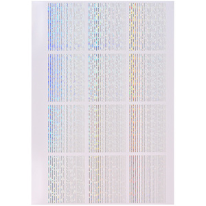 Autocollant pour ongles à rayures, décalcomanie fine, ligne artistique, 12 couleurs, auto-adhésif, argent, or, blanc, <span class=keywords><strong>noir</strong></span>, fluorescent - Product Image 6