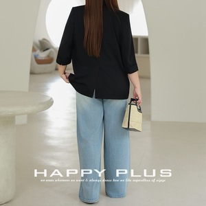 ชุดเสื้อถักผู้หญิงไซส์ใหญ่ ดานเรน พร้อมกางเกงยีนส์และเสื้อเบลเซอร์ สีพื้น ชุดลำลองสำหรับทำงาน เหมาะสำหรับผู้ใหญ่ - Product Image 4