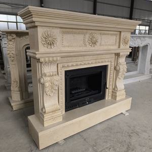 Blanco italiano al aire libre interior moderno decorativo tallado mármol <span class=keywords><strong>piedra</strong></span> chimenea envolvente <span class=keywords><strong>de</strong></span> China para la venta - Product Image 4