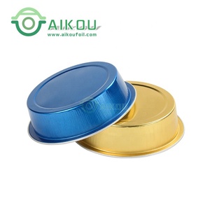 Moule en aluminium jetable avec couvercle, mur lisse, pour dessert 80ml - Product Image 4