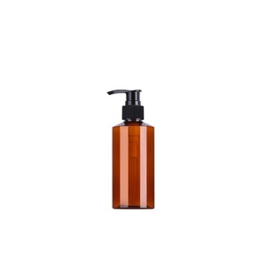 Bouteille de shampooing en plastique PET vide, ambrée, verte, transparente, avec pompe noire ou blanche, personnalisable avec logo, pour sérum et crème corporelle. - Product Image 2