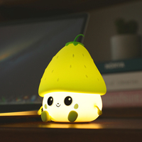 Lampe de nuit créative en silicone, LED, mignonne, en forme d'animal, rechargeable par USB, toucher doux, éclairage d'ambiance pour chambre à coucher