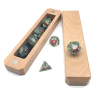 Vente directe d'usine, dés polyédriques en résine DND RPG, noyau liquide en forme de champignon, lot de 7 pièces, 16 mm