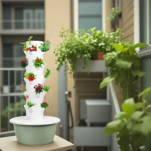 Sistema Idroponico Verticale Commerciale <span class=keywords><strong>per</strong></span> Giardino a Buon Prezzo, Grande Capacità 20/28/36 Piante, Torre <span class=keywords><strong>per</strong></span> Ananas ad Alta Resa, in Plastica ABS <span class=keywords><strong>per</strong></span> Alimenti - Product Image 1
