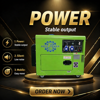 Générateur diesel silencieux de haute qualité 10KW 5KW 12KVA 15KVA à démarrage électrique pour usage domestique, alimentation de secours et chantier de construction