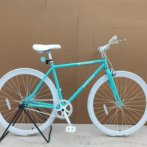 Vélo de route <span class=keywords><strong>fixie</strong></span> 700C en acier, à vitesse unique, avec double frein V, jantes en aluminium et cadre rigide – Vente en gros - Product Image 4