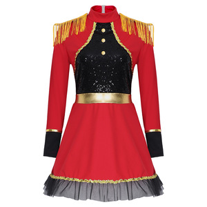 Disfraz de Ringmaster de Circo para Mujer Manyusha, Rojo, Negro y Dorado, para Adultos, para Halloween, Desfiles y Actuaciones - Product Image 2