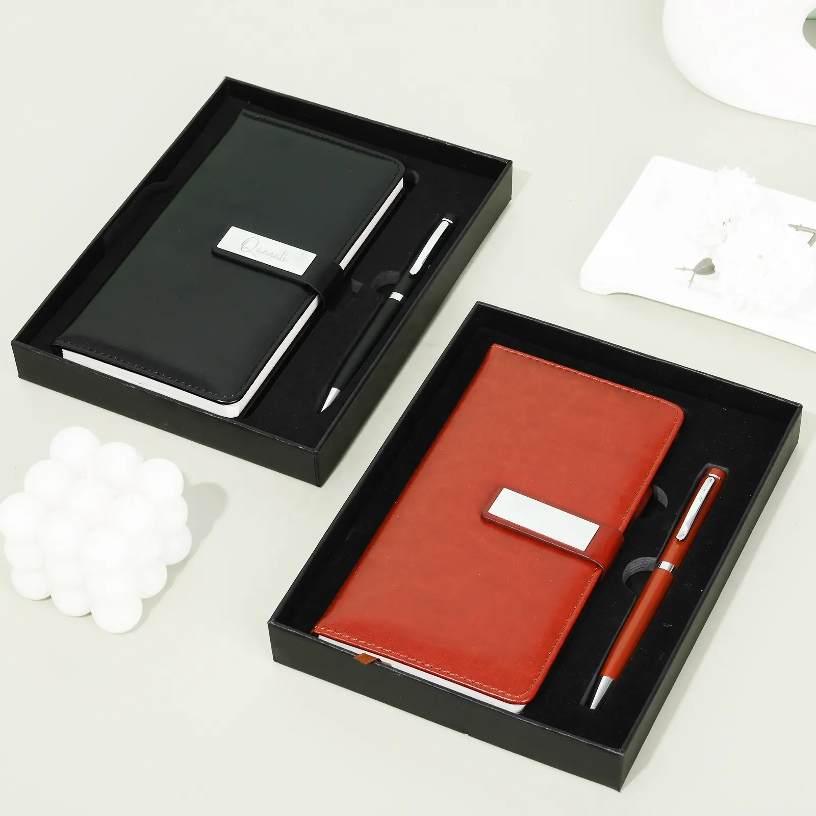 2024 nuevo producto marketing artículos promocionales Cuaderno de regalos corporativos personalizados con bolígrafo conjunto de regalo ejecutivo de negocios para hombre