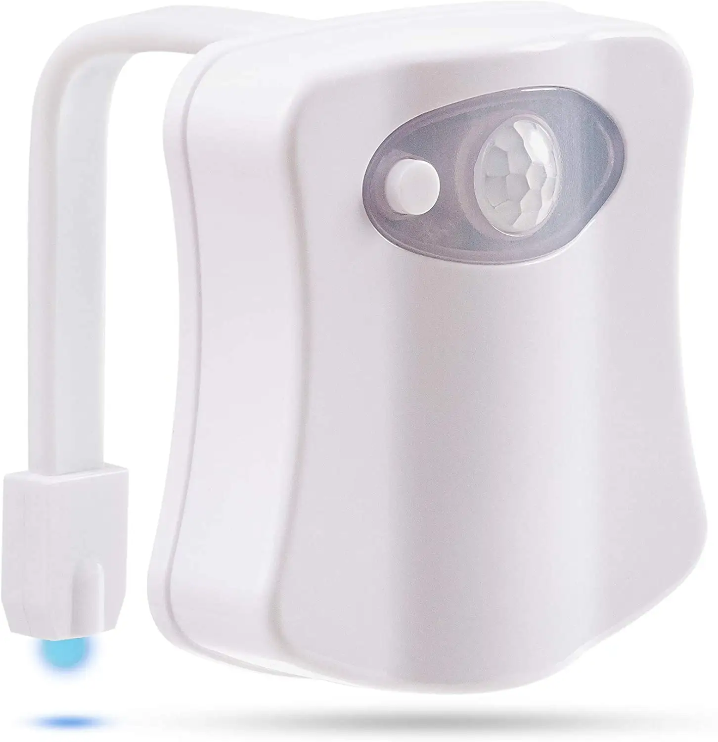 Lampu Toilet LED Tahan Air, Lampu Malam Sensor Gerak 8 Warna, Lampu Tempat Duduk untuk Kamar Mandi Anak-anak, Toilet Aman
