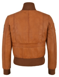 Veste aviateur pour femme en cuir Nappa vintage véritable 100% sur mesure, style Top Gun, fermeture éclair YKK de qualité supérieure, étiquette privée OEM - Product Image 4