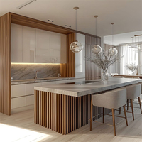 Desain Interior CAD/3D CBMmart, Furnitur Kabinet Dapur Mewah yang Dikustomisasi, Kabinet Dapur Modular