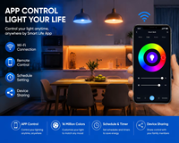 Ampoule Intelligente Wi-Fi Lite, Contrôle Vocal Alexa, Télécommande RGB Multicolore pour Sommeil, Fêtes, Jeux, Appareils Domestiques Intelligents