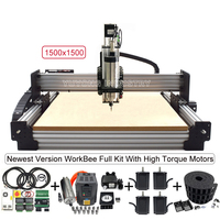 Routeur CNC 1500x1500mm pour Travaux de Fraisage, Graveur CNC pour le Bois, Machine de Gravure et de Fraisage CNC pour le Travail du Bois, Kit Complet avec Découpeur de Bois