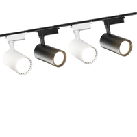 Luminarias Modernas para Comercios, Foco Lineal COB de 20W, Aluminio IP20, Iluminación de Riel para Pared de Fondo en Tiendas de Ropa
