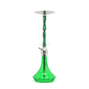 Cachimba de Acero Inoxidable a <span class=keywords><strong>Precio</strong></span> de Fábrica con Base de Diferentes Colores y Manguera de Resina con Anillo LED - Product Image 2