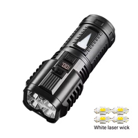 Lampe torche LED rechargeable avec affichage numérique de la puissance, lumière latérale COB à 4 LED pour le camping et les réparations, lampe de travail portable en ABS