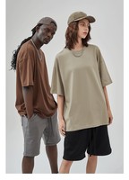 T-shirt de luxe en coton tricoté 100 % pour homme - Col rond - Vente chaude - Haute qualité - Respirant - Anti-plis - 230g - Manches courtes