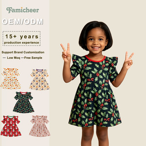 <span class=keywords><strong>Vestito</strong></span> da Principessa per <span class=keywords><strong>Bambina</strong></span> con Motivo Natalizio Personalizzato, in Cotone Morbido Ecologico, Delicato sulla Pelle, per Uso Quotidiano e All'aperto - Product Image 1
