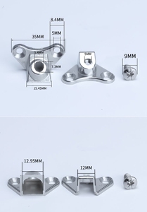 Papillon coin code en alliage de zinc en forme de L trois-en-un pièce de connexion meuble armoire conseil pièce de fixation couche panneau support - Product Image 6