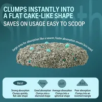 Litière pour chat Little Cyan Mine Sodium Bentonite, agglomération rapide, 99 % sans poussière, super absorbante, antibactérienne, contrôle des odeurs, naturelle