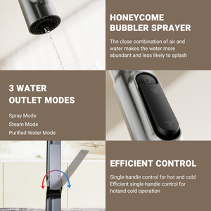 Grifos de <span class=keywords><strong>Cocina</strong></span> OEM Personalizables con Logotipo, <span class=keywords><strong>Grifo</strong></span> de Agua Potable 3 en 1 con Válvula de Cerámica para Agua Caliente/Fría, Torneiras De Cozinha - Product Image 4