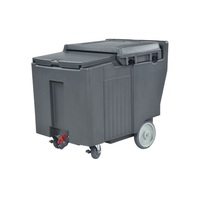 Vente directe d'usine 110L chariot de stockage de glace en plastique commercial chariot de stockage de glace isolé Tarnsport chariot de glace avec roues