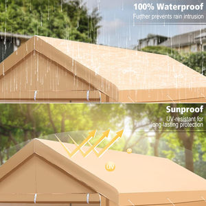 <span class=keywords><strong>Garage</strong></span> <span class=keywords><strong>de</strong></span> stockage extérieur simple et résistant <span class=keywords><strong>de</strong></span> 10'x20' avec parois latérales et portes amovibles - Product Image 6