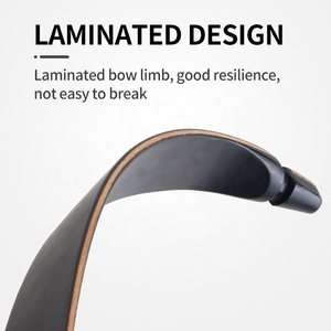 Arc à poulies traditionnel STARCN de 62 pouces <span class=keywords><strong>pour</strong></span> la chasse, arc recurve de 30 à 50 livres avec branches laminées et poignée en <span class=keywords><strong>bois</strong></span>, <span class=keywords><strong>pour</strong></span> droitier - Product Image 4