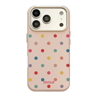 Casing HP Lembut Motif Polkadot Kontras Gaya Ins, Pelindung Anti Benturan untuk iPhone 13 14 15 16 17 Pro