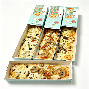 Scatole per Pizza Singole con Manico, Laminazione Opaca e Rivestimento UV, Riciclabili e Personalizzabili per Facile Trasporto e Comodità del Cliente - Product Image 1