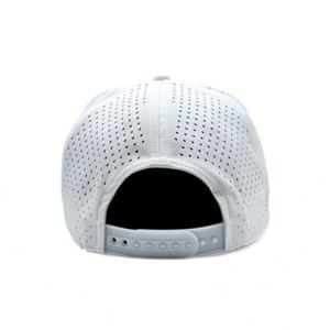 Vente en gros Casquette de golf camionneur 5 panneaux imperméable de haute qualité découpée au laser avec logo et lettre brodée en 3D pour hommes et femmes - Product Image 5