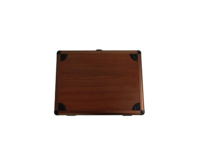 Étui pour raquette de ping-pong en aluminium rembourré avec panneau en bois grainé - Contient 1 raquette de tennis de table et 3 balles