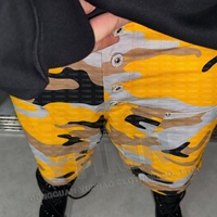 Short cargo tactique ample en nylon ripstop double épaisseur pour homme, motif camouflage
