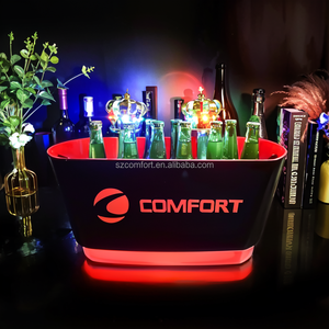 Grand seau à glace en acrylique de luxe de 16 L avec éclairage LED, grande capacité, logo personnalisé, refroidisseur de bouteilles pour discothèque, bar, salon, événements festifs - Product Image 6