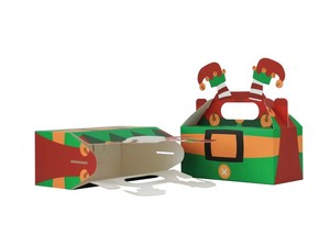 Boîtes d'emballage rectangulaires de la série <span class=keywords><strong>Noël</strong></span>, boîtes en papier enduit durable pour gâteaux, biscuits, cadeaux de fête - Product Image 5