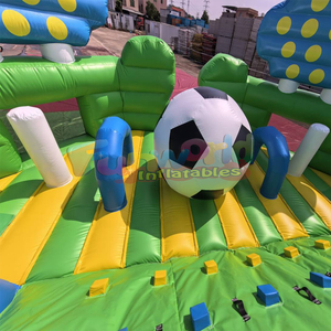 Commercial grade outdoor giant kids playground combo <b>bounce</b> house slide football bouncy <b>castle</b> aufblasbare fubball-hupfburg - Product Image 5