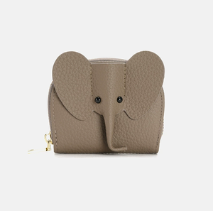 2025 Fashion Elephant Card Wallet <b>Cute</b> Elephant Leather Coin <b>Purse</b> for Girl Genuine Leather Mini Ladies' Elephant Card Holders - Product Image 6