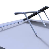 Support de montage réglable pour panneaux solaires photovoltaïques en aluminium pour toiture en tôle