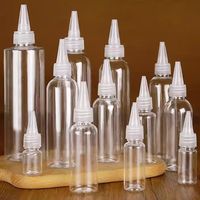Spot 50ml 100ml 150ml 200ml 250ml 500ml Transparent PET Plastique Bouche Pointue Bouchon Bec Squeeze Cheveux Bouteille D'huile