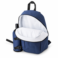 Sac à dos isotherme doublé PEVA avec poche pour bouteille et fermeture éclair pour pique-nique, voyage, travail, école