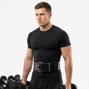 Saar Industries 100% Genuine Cowhide Leather Gym Training <b>Belt</b> 6MM/10MM/13MM Thickness Hook Loop Closure Heavy Duty Breathable - Product Image 1