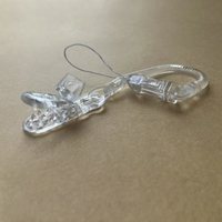 Accessoires de sac à dos et de bagages en gros : Clip de sucette multifonctionnel transparent en PC, motif dessin animé, modèle NMKO QT030