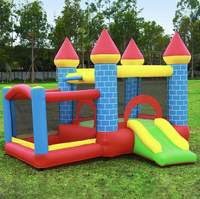 Château gonflable portable pour enfants, aire de jeux extérieure avec toboggan, structure de saut sécurisée pour la famille, jardin et usage commercial