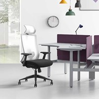 Chaise de bureau exécutive en tissu moderne pour la maison, chaise pivotante ergonomique réglable pour le bureau