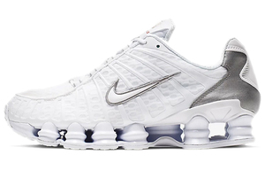 รองเท้าวิ่งผู้ชาย Shox Tl สีขาวเมทัลลิกซิลเวอร์ สำหรับฤดูร้อน วัสดุสังเคราะห์ ตาข่ายด้านใน พื้นรองเท้าทำจากยาง - Product Image 1