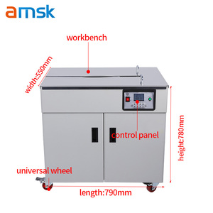 Máy đóng gói đóng đai bán tự động tốc độ cao cho hộp và thùng carton động cơ đôi với bàn làm việc cao - Product Image 5