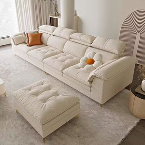 Juego de sofá modular moderno de terciopelo de lujo en forma de L <span class=keywords><strong>extensible</strong></span> para el hogar, Villa, sofá seccional italiano minimalista de lujo de terciopelo - Product Image 1